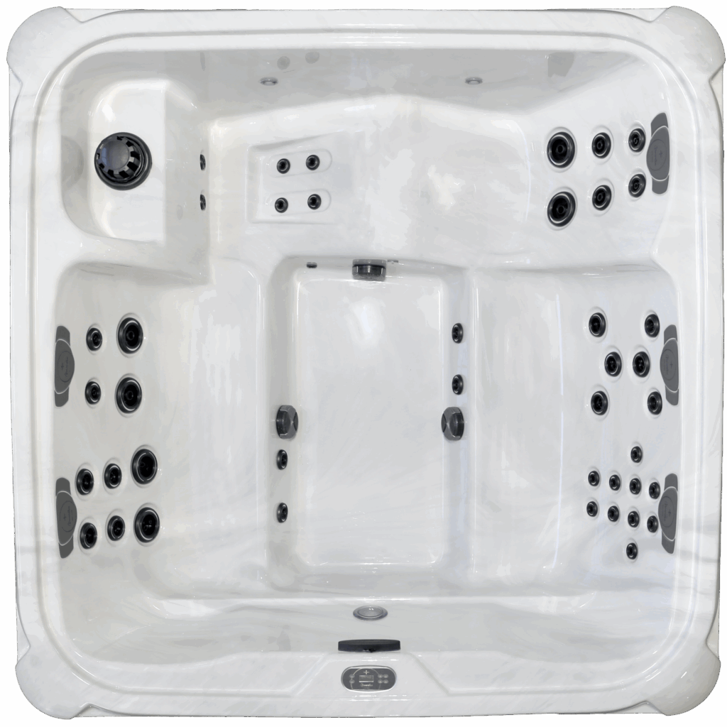Gen Z hot tub, overhead view