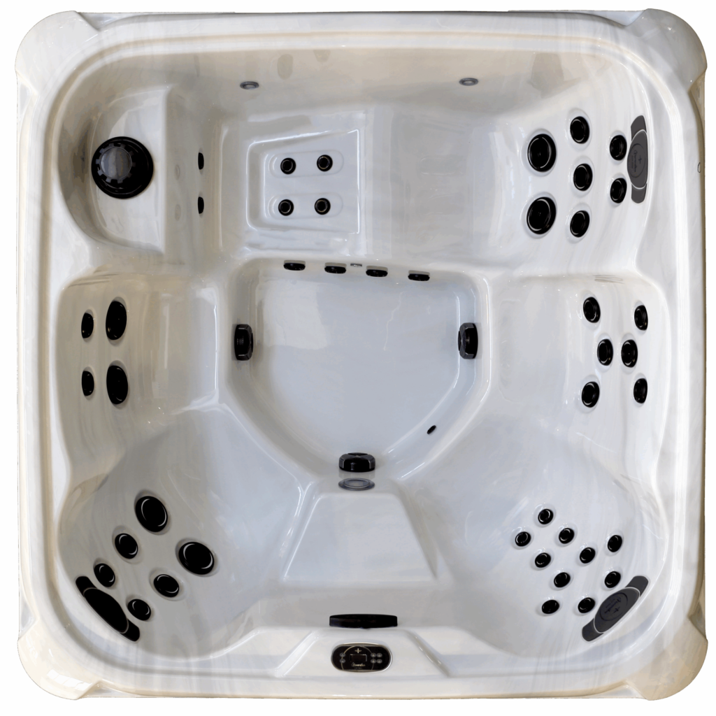 Silent hot tub, overhead view